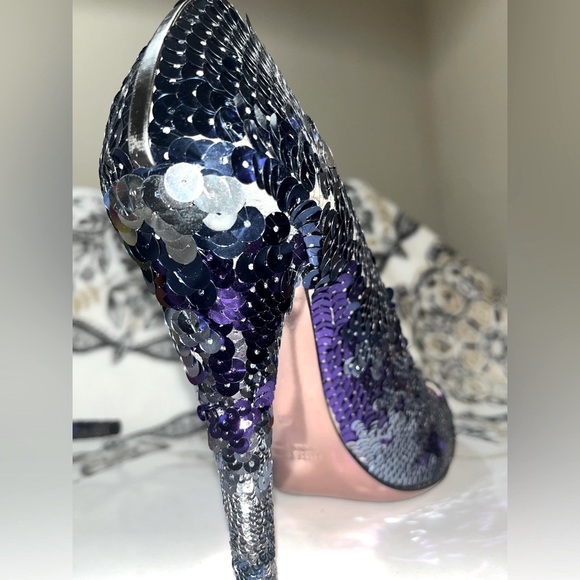 MIU MIU Sequin Embellishments Round ToePumpsHeels Size41 U.S. Size11 - Picture 6 of 16